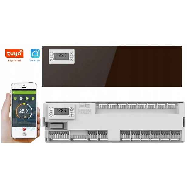 Podlahová Topná Lišta 8 Zón 48 Pro Termostat ZigBee nebo WiFi Tuya