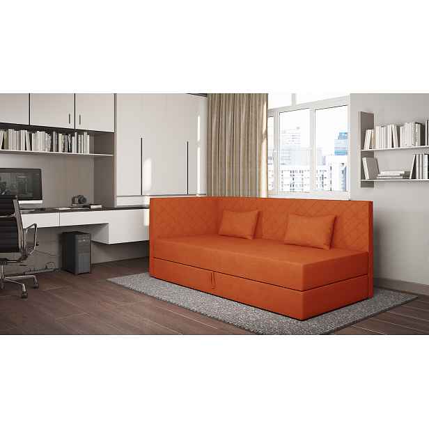 Válenda s úložným prostorem 90x200 ALAMO 4 - oranžová