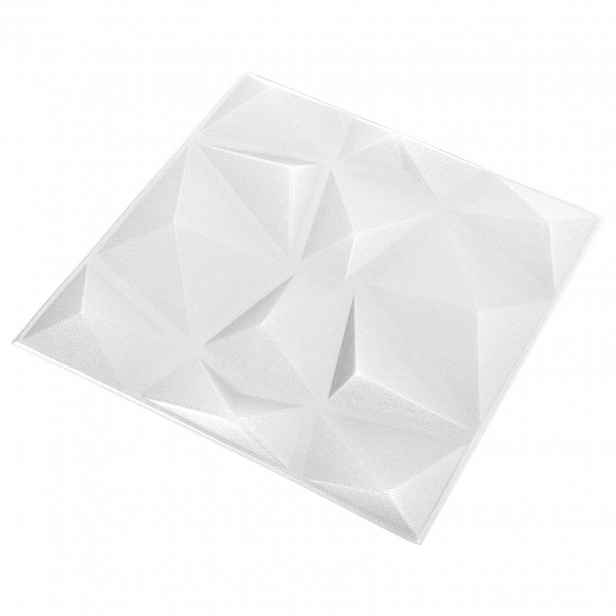 vidaXL Nástěnné panely 48 ks 50 x 50 cm Diamantová bílá XPS pěna