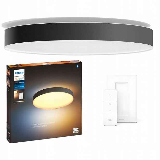 Stropní Svítidlo Stropní Svítidlo Nástěnný 48W 55cm Černá Philips Hue dálkový ovladač