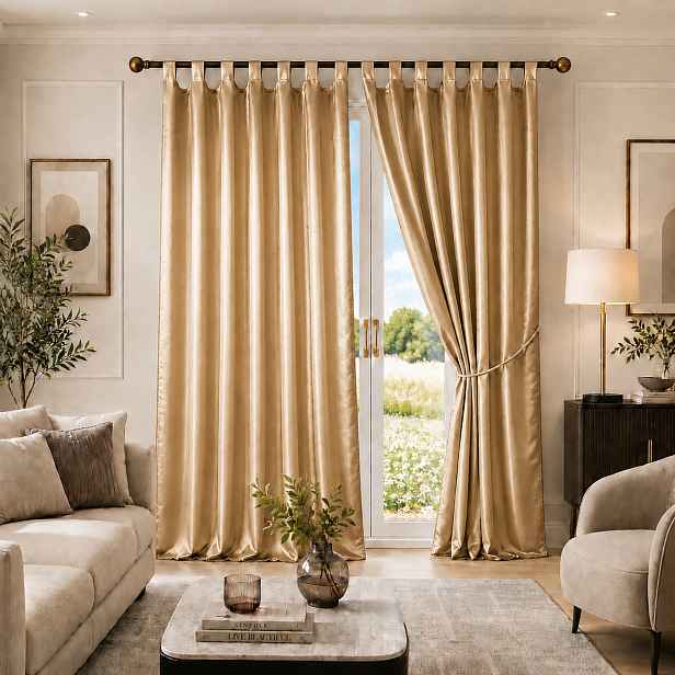 TP Saténové závěsy Home Art - 150x180 - 2 kusy Zlatá