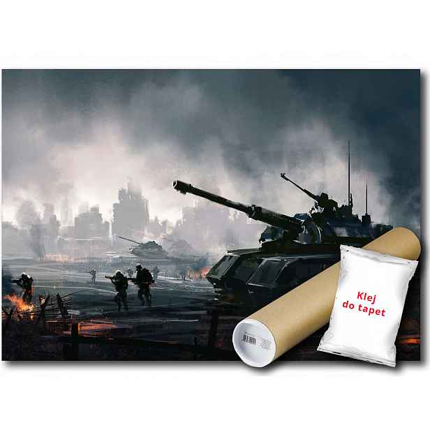 Vinylová fototapeta Tank Válka Hraní 416x254