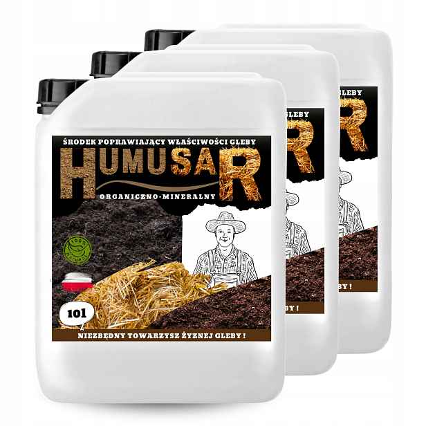 3x Organické Huminové Kyseliny Ekologické Mikoryza Trichoderma 10L/Hektar