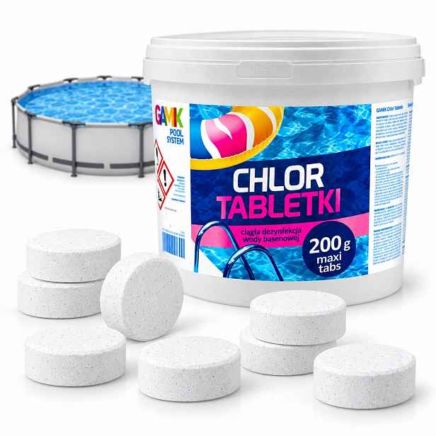 Chlor Do Bazénu Intex 5KG Tablety 200G 25X200G Long Tabs Dezinfekce