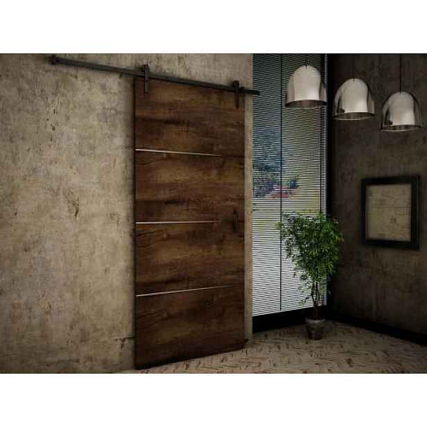 KIER Posuvné dveře RETRO PLUS | 80 cm Barva: jasan tmavý