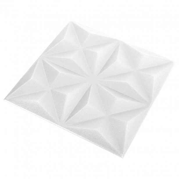 vidaXL Nástěnné panely 24 ks 50 x 50 cm Origami bílá XPS pěna