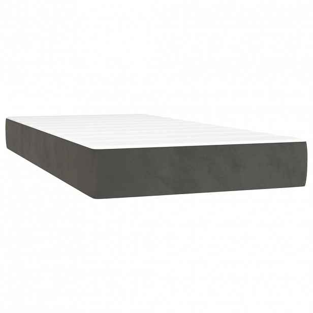 vidaXL Taštičková matrace střední tvrdost tmavě šedá 120x190x20 cm samet