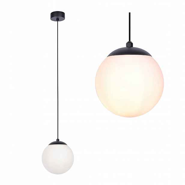 Závěsná lampa Savoy skleněné mléčné stínítko Ø16 cm nad stůl K-4921 Kaja