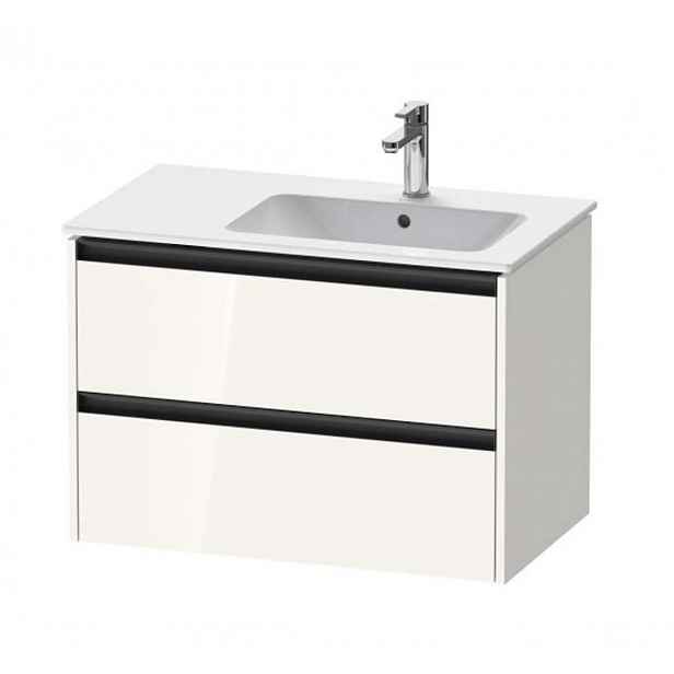 Duravit Ketho.2 - Umyvadlová skříňka 55x81x48 cm, 2 zásuvky, lesklá bílá K25268022220000