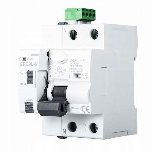 Inteligentní automatický vypínač 2P 40A 30mA GRD9L-R Rccb