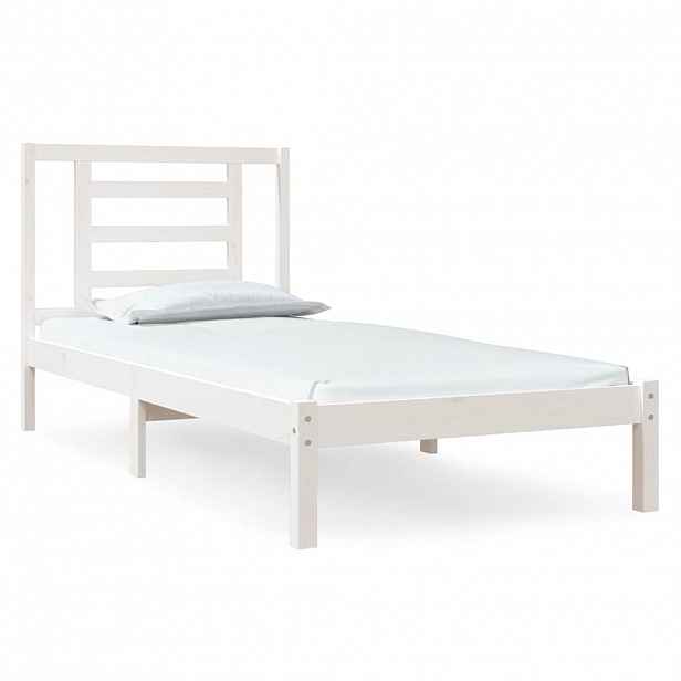 vidaXL Postel bez matrace bílá 90 x 190 cm masivní borovice