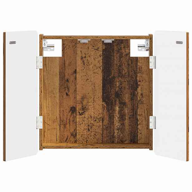 vidaXL Skříň na terče ZWOLLE Staré dřevo 52,5 x 10,5 x 57,5 cm