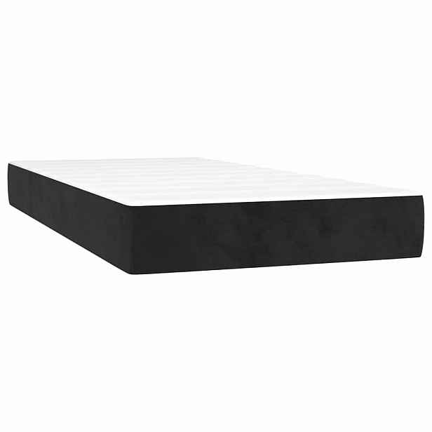 vidaXL Taštičková matrace střední tvrdost černá 120x190x20 cm samet