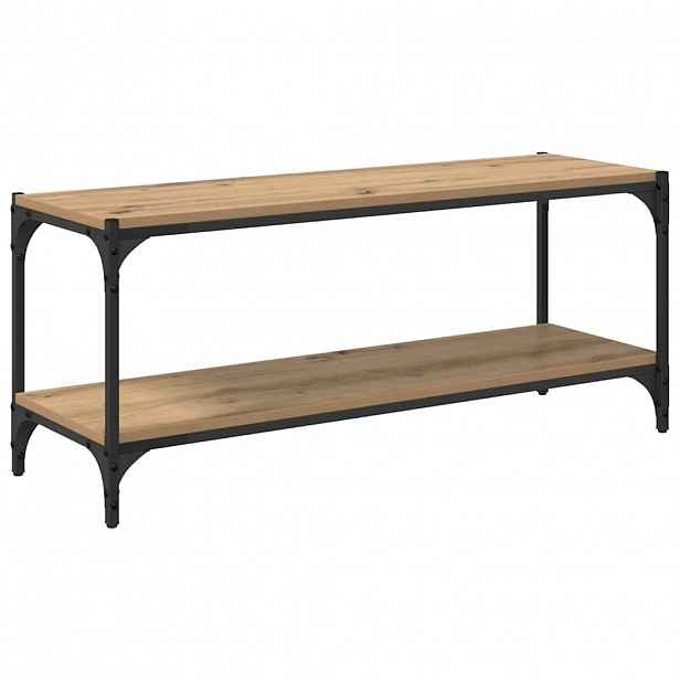 vidaXL Televizní skříň 2 úrovní 100x33x41cm Konstrukční dřevo a železo