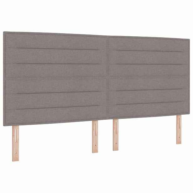 vidaXL LED hlavová deska Taupe textil