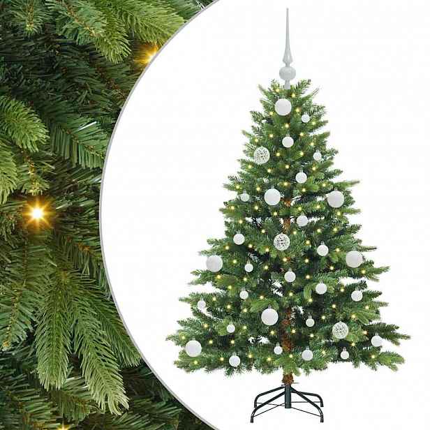 vidaXL Umělý vánoční stromeček s stojanem Zelená 120 cm PE a PVC