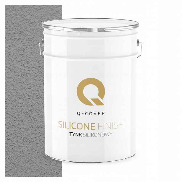 Fasádní Silikonová Omítka Šedá Platinová Šedá 15KG Granulace 3.0 mm F264