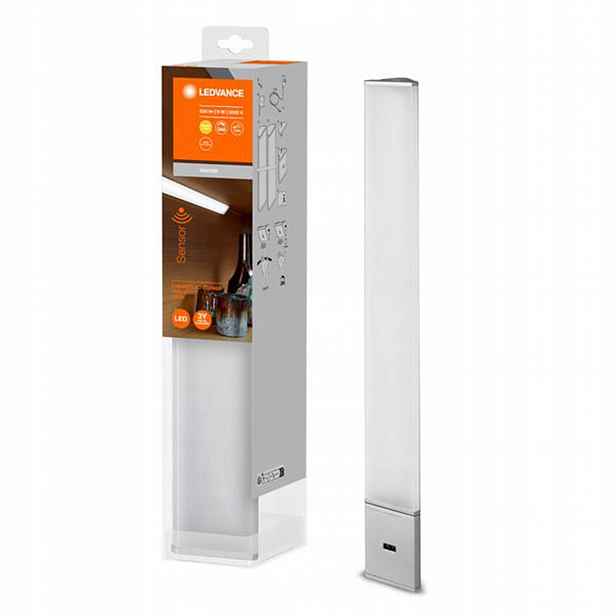 Led podskříňková lampa 9W 640lm 3000K s pohybovým senzorem, šedá