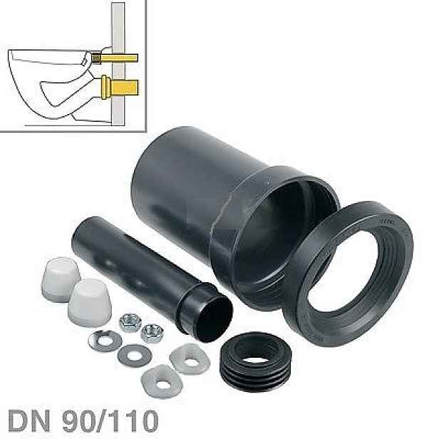 Německo Připojovací souprava DN 90/110 pro závěsné wc - délka 180 mm