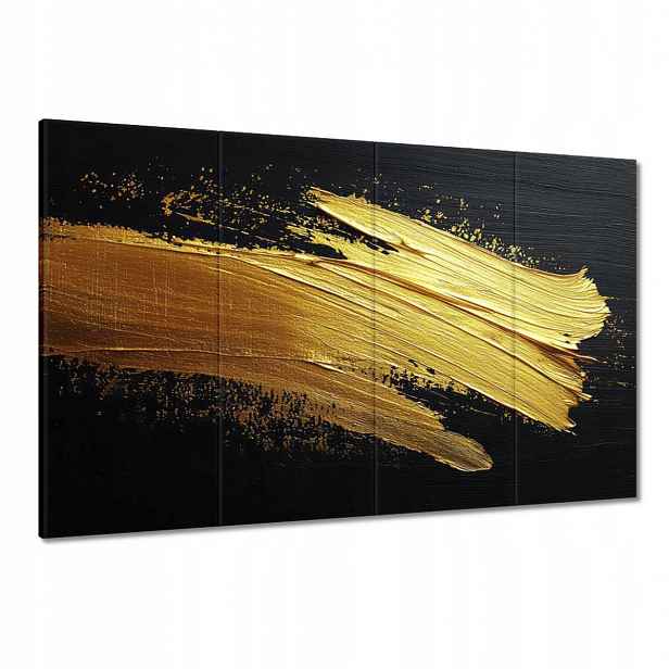Obrazy 120x80 Zlaté šumění štětcem