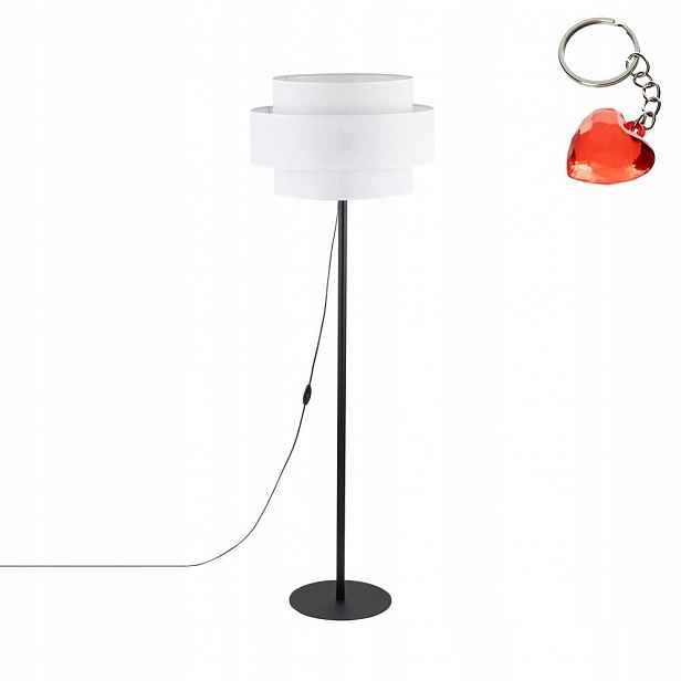 Podlahová lampa bílá Calisto Metal Moderní lampa do pracovny 50 cm Tk Lighting