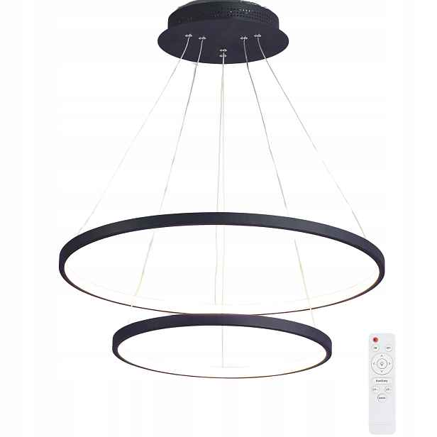 stropní svítidlo Led Závěsný Lustr Velký Modern Stropní Svítidlo 40+60 CM S Dálkový Ovladač