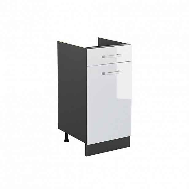 Vicco SPODNÍ SKŘÍŇKA KUCHYŇSKÉ LINKY R-Line, Bílá vysoký lesk/Antracit, 40 cm bez pracovní desky