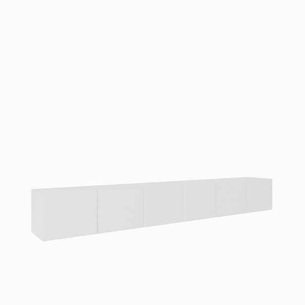 MASSENO ZÁVĚSNÝ TV STOLEK CAVA, 300/41/40 cm, bílý