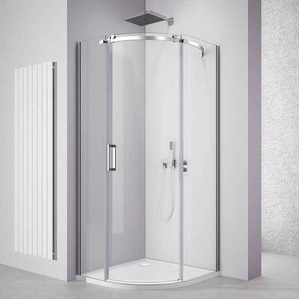 Polysan Thron-line sprchový kout čtvrtkruh 90x90 cm tl2690r-5002 TL2690R-5002-SET