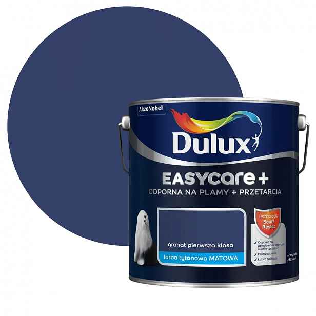 Dulux EasyCare Plus Barva Odolná Granátová První třída 2,5L