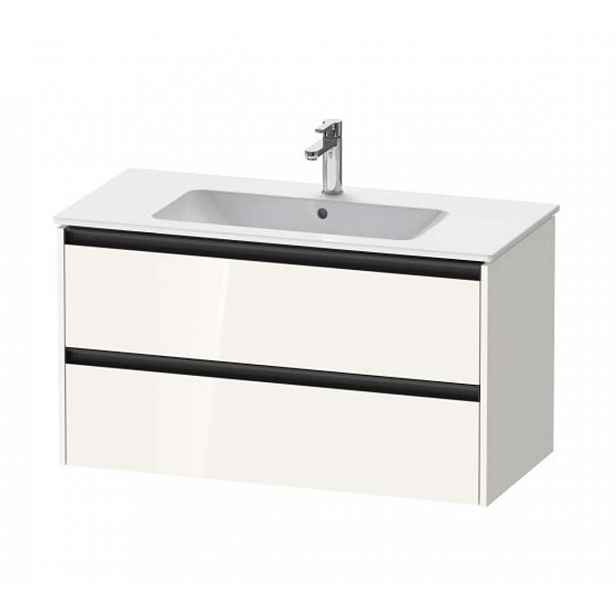 Duravit Ketho.2 - Umyvadlová skříňka 55x101x48 cm, 2 zásuvky, lesklá bílá K25264022220000