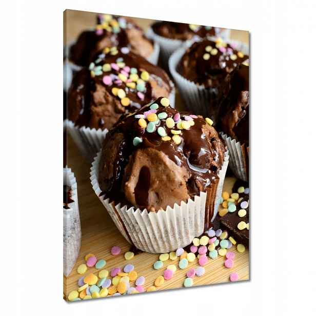 Obrazy 60x80 Čokoládové muffiny s nutellou