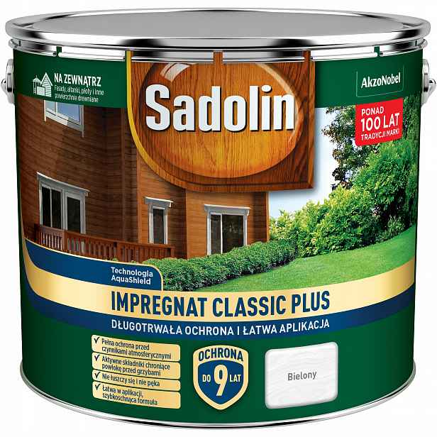 Sadolin Classic Plus Bielony 9L