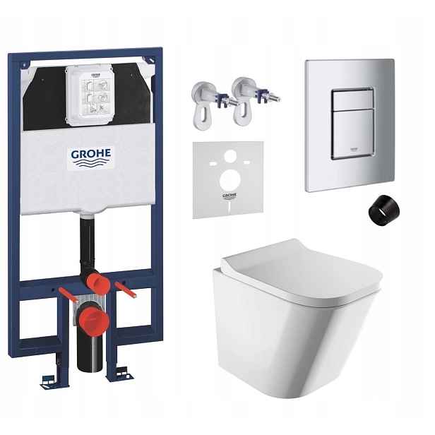 7v1 Podomítkový Wc set s podstavcem Grohe Slim Wc mísa Rim Omnires tlačítko