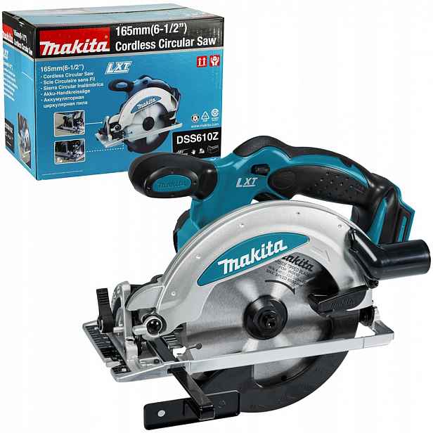 Akumulátorová kotoučová pila 165 mm 18V tělo v kartonu Makita DSS610Z