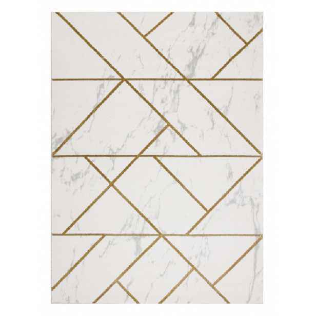 Kusový koberec Emerald geometric 1012 cream and gold, 140x190, bílá, kancelář, Dywany Łuszczów