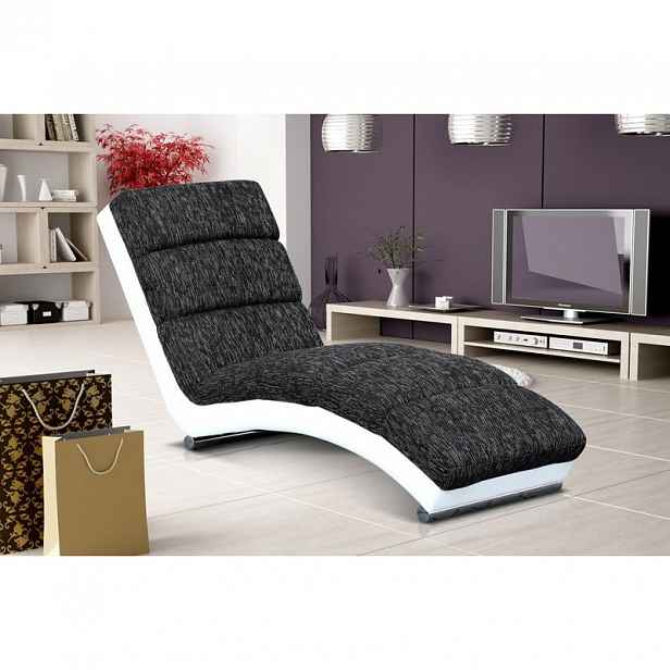 Relaxační křeslo RADAN 1 - bílá eko kůže / černé