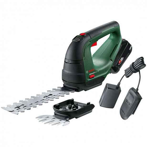 Bosch - 18V AKU nůžky na keře a trávu, 1x aku 2,0 Ah Li-Ion, nabíječka 0600857000