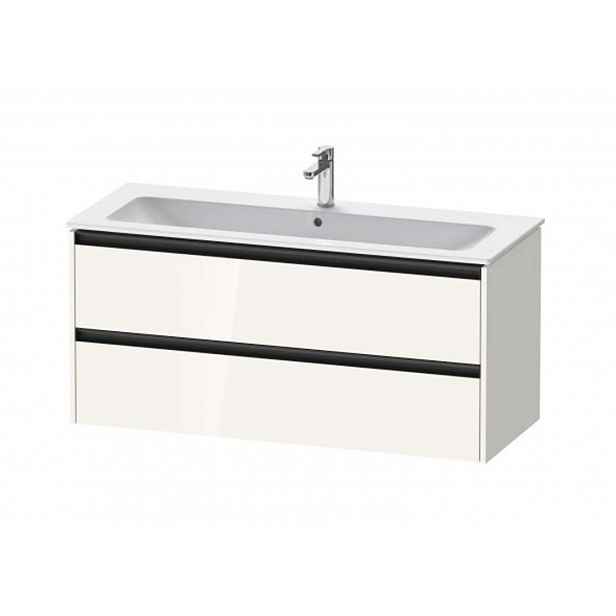 Duravit Ketho.2 - Umyvadlová skříňka 55x121x48 cm, 2 zásuvky, lesklá bílá K25265022220000