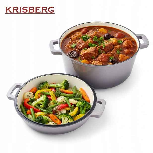 Hrnec 2v1 Zapékací Mísa Pánev 26 cm 4.8 l Krisberg KS-7724
