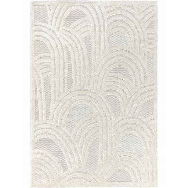 Koberec Boho Cora 160x230 cm 3D Abstrakce Krémová, Béžová