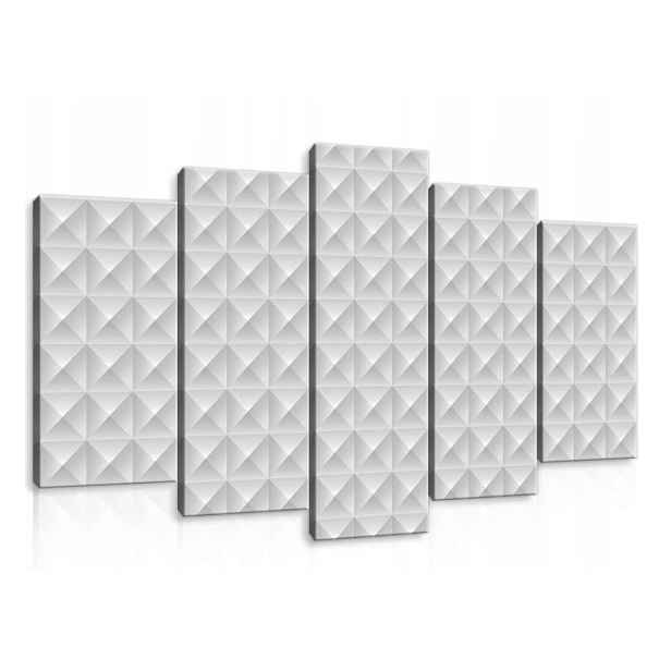 Obraz 100x60 Abstrakce geometrie reliéf textura bílý minimalismus 3D