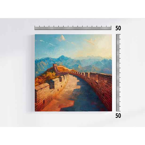 Obraz Na Plátně Canvas Velká Zeď Čína Hory Pohled Na Stavbu Památka 50x50