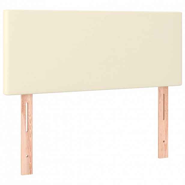 vidaXL Čelo postele krémové 80 x 5 x 78/88 cm umělá kůže