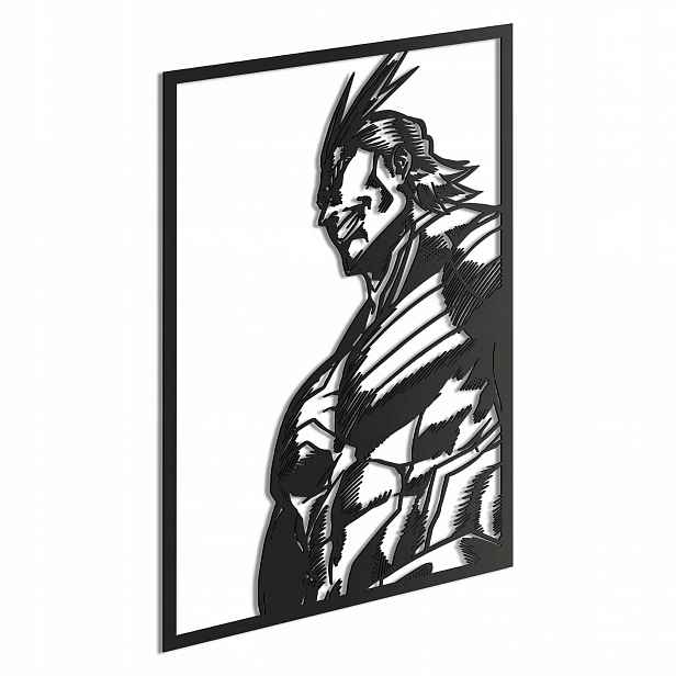 Yagi Toshinori All Might Dřevěný 3D obraz Anime My Hero Academia
