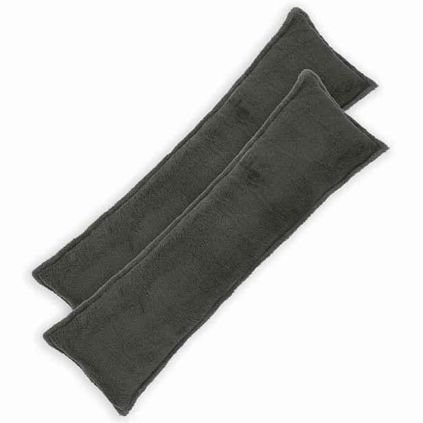 vidaXL Povlak na polštář 2 pcs HOUTEN Tmavě šedá 40 x 145 cm Bouclé