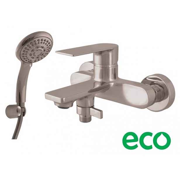 Vanová baterie RAV SLEZÁK Nil se sprchovým setem 150 mm metal grey NL154.5/1MGL