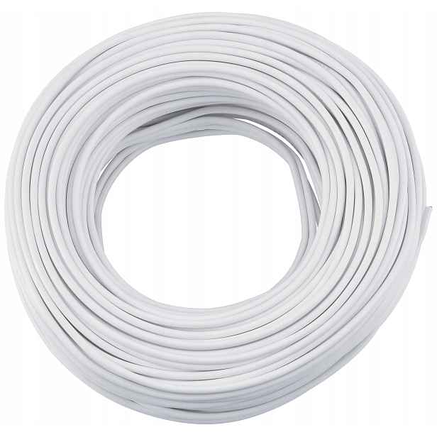 Elektrický kabel Ohebný Instalační H03VV-F Omy 2x0,50 Bílý 100 metrů