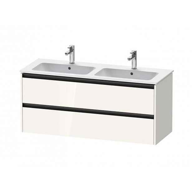 Duravit Ketho.2 - Umyvadlová skříňka 55x128x48 cm, 2 zásuvky, lesklá bílá K25266022220000