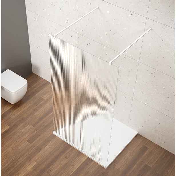 Gelco VARIO WHITE jednodílná sprchová zástěna do prostoru, sklo nordic, 900 mm
